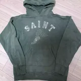 READYMADE x  SAINT MICHAEL Green Distressed Hoodie