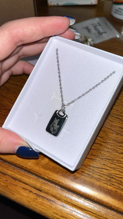Collana Saliscendi Placchetta Cuore Personalizzabile
