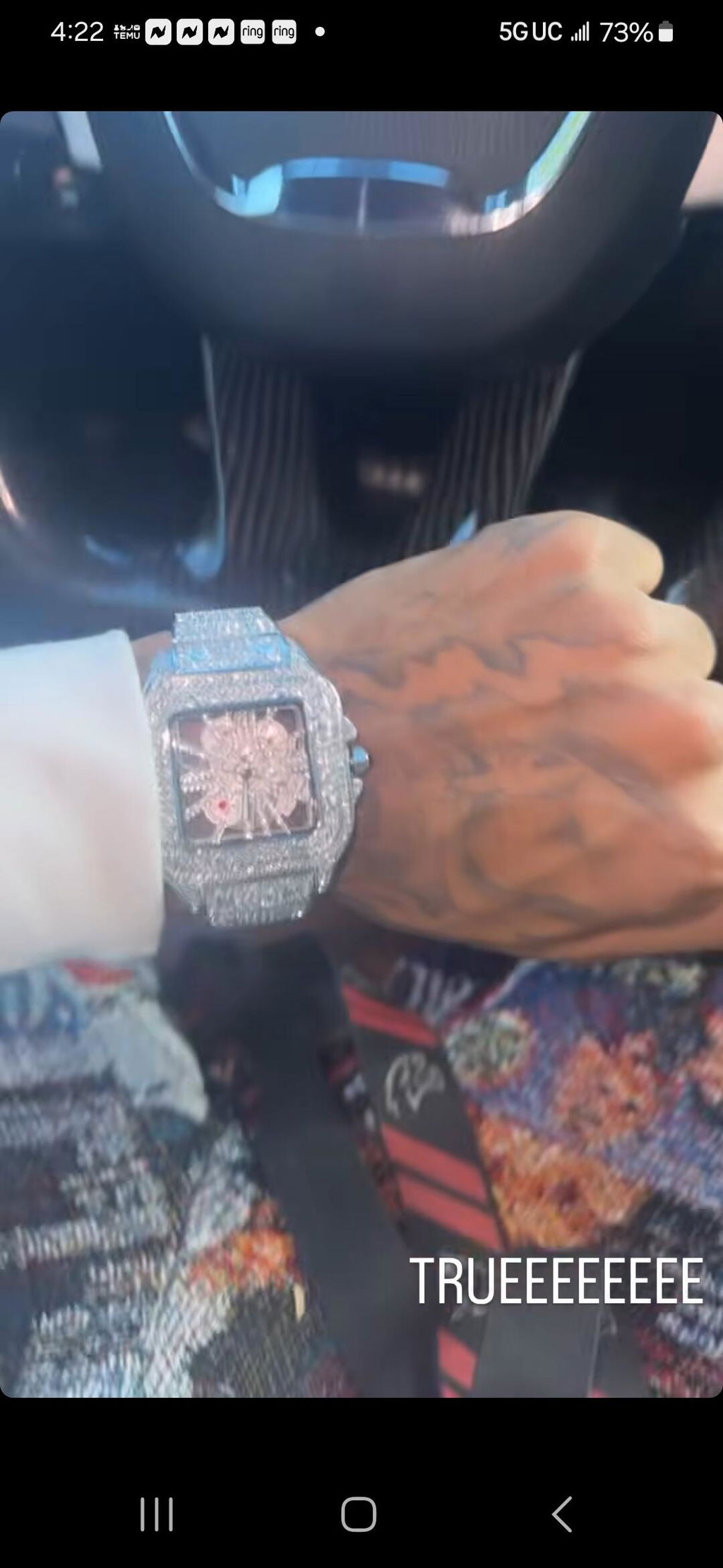 Skeleton Red Dial VVS Iced Out Diamond Designer Watch