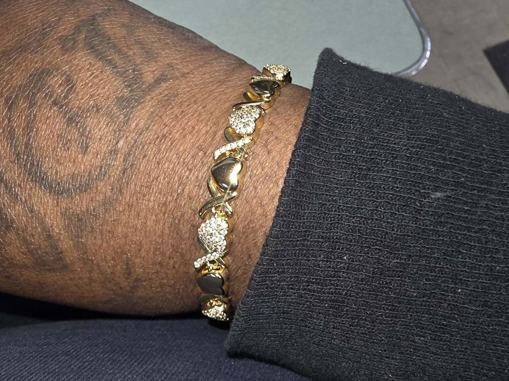 Gold XOXO Diamond Gemstone Bracelet
