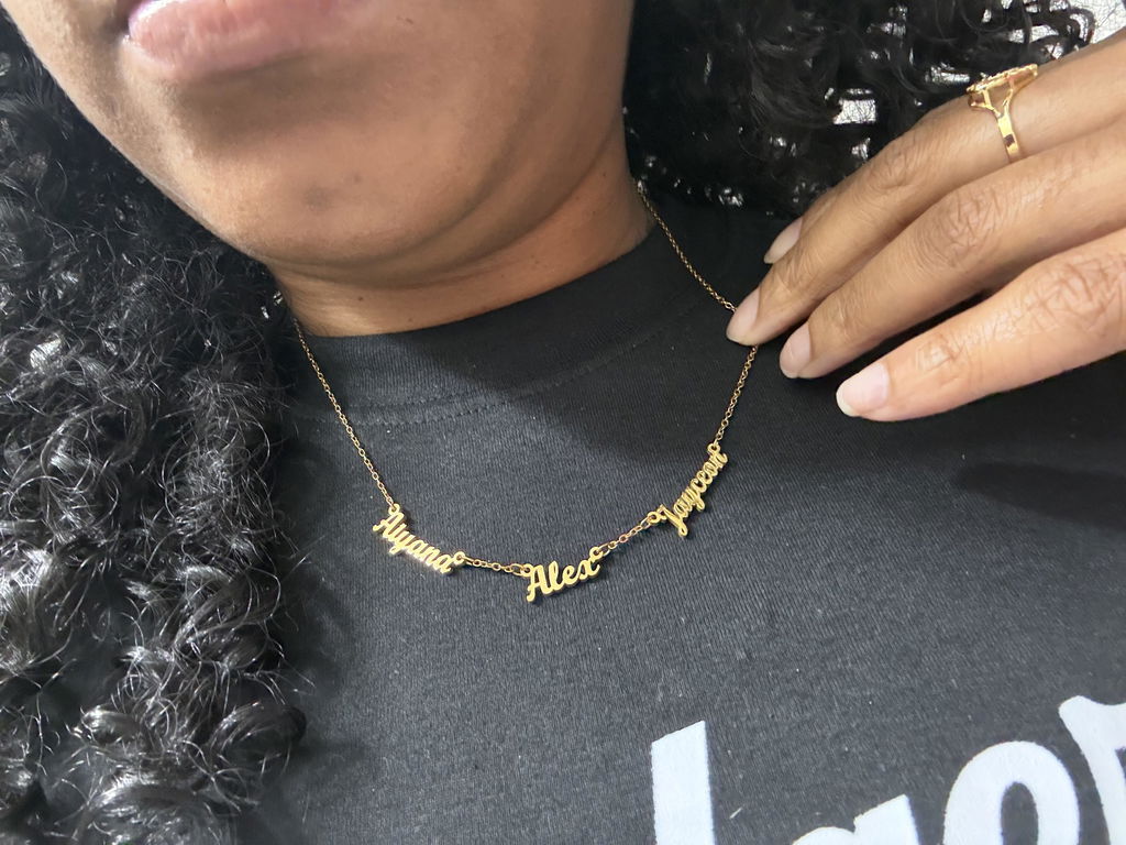 Multi-Name Custom Necklace Personalized Letter Necklace Anniversary Gift for Her（Add up to 6 names）