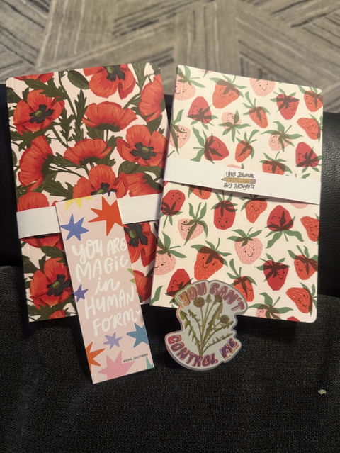 Happy Little Strawberries Lined Affirmation Journal