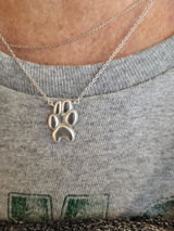Silver Classic Paw Necklace