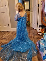Frozen 2 Toddler Kids Elsa Princess Sequins Girls Costume Trailing Dresses For Birthday Holiday Cosplay Party