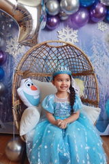 Frozen 2 Toddler Sequins Princess Trailing Costume Elsa Dress for Girls
