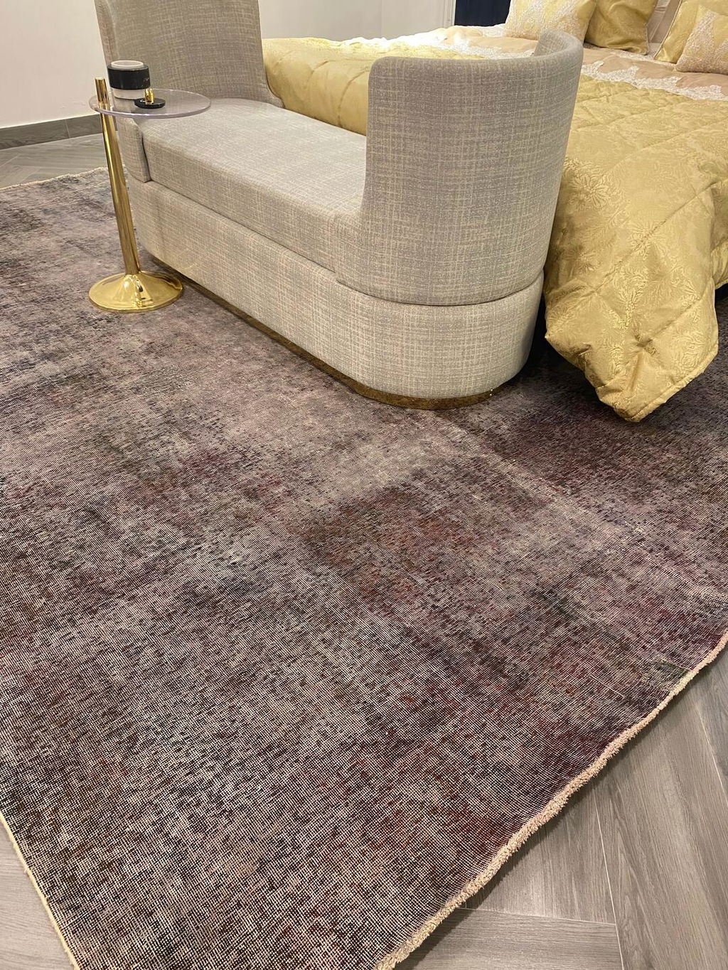 Pak Persian Overdyed Hand Knotted Wool Rug - Size: 12.5 x 9.4