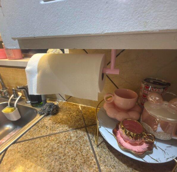 Stainless Steel Paper Towel Holder No-Drill Wall-Mount Tissue Dispenser