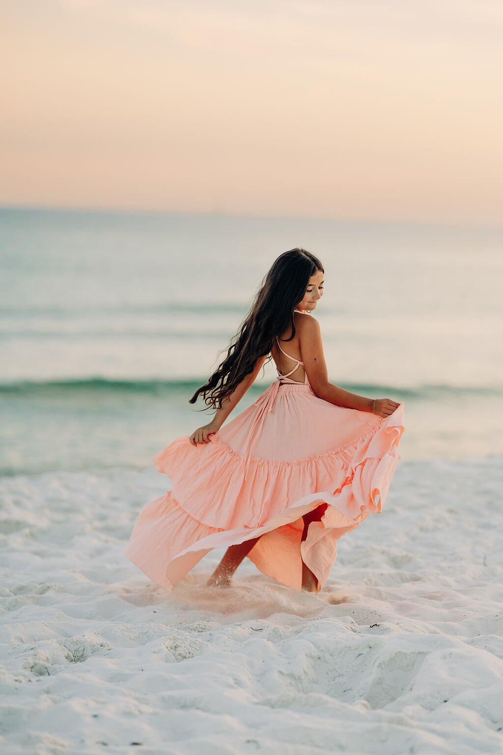 Wendy Dress (vibrant coral muslin) SUMMER SALE