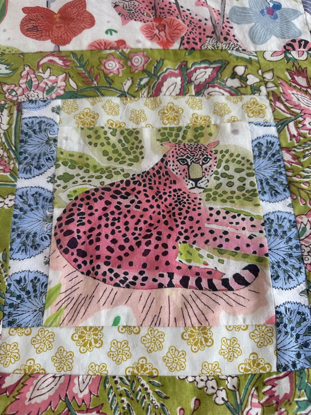 Tiger Print Cotton Fabric by the Yard | Animal Print Textile for Sewing & Decor