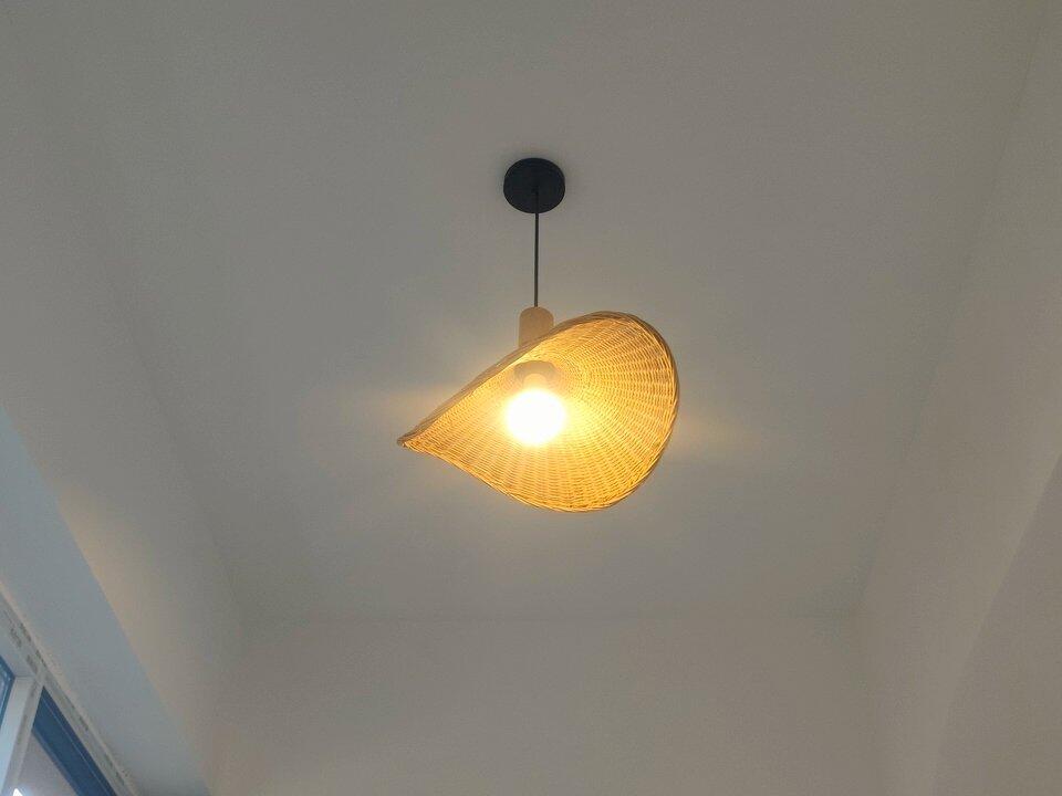 Ellie Straw Hat 3 Light Rattan Pendant