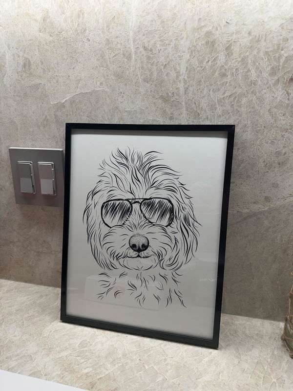 Customer photo: Mason the Cavapoo Art Print
