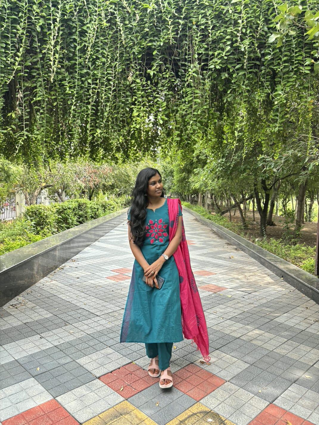 Dhanvika Handblock (Kurti Pant+Dupatta)