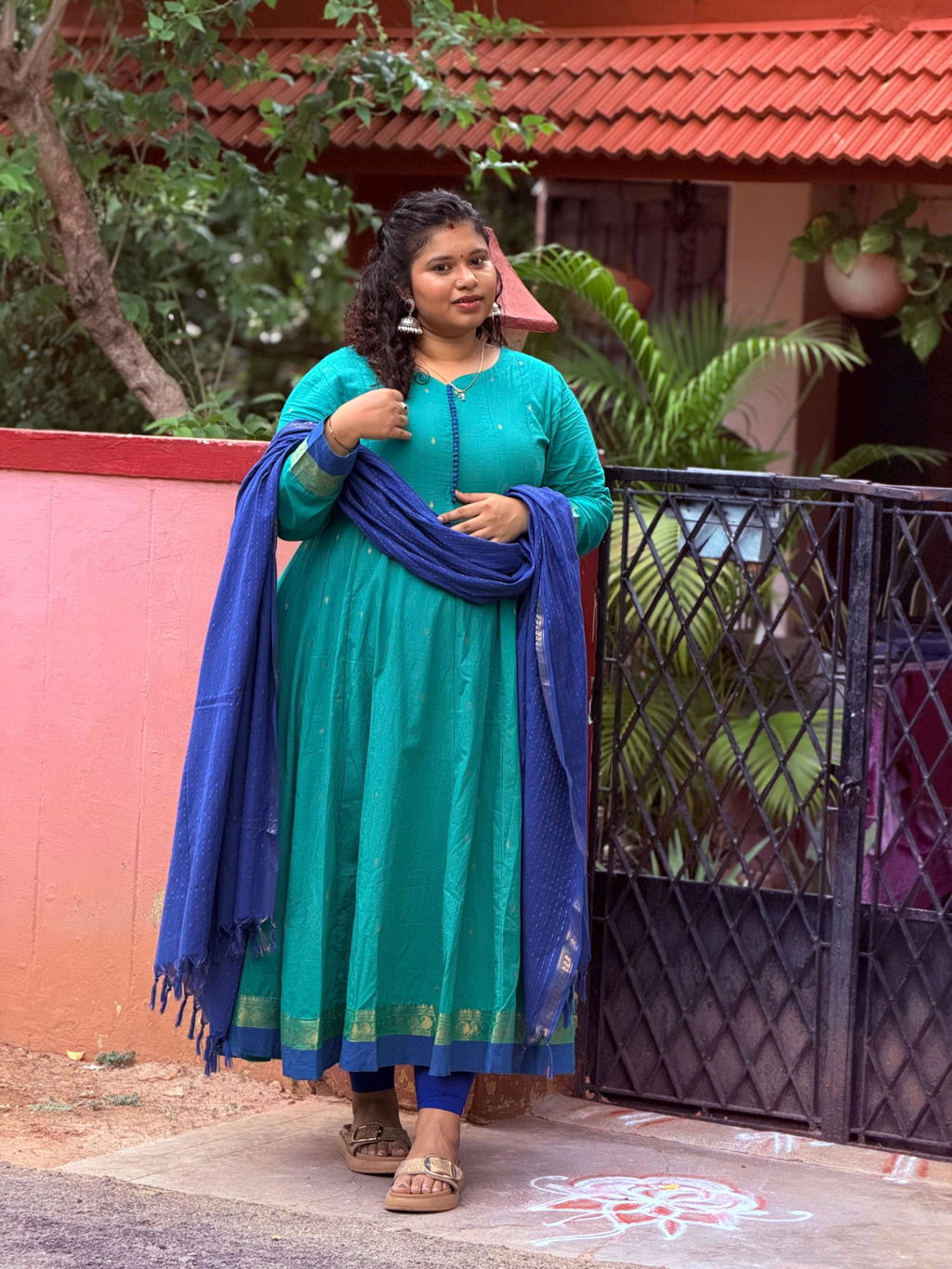 Mukaish work inspired B (Kurti+Dupatta)