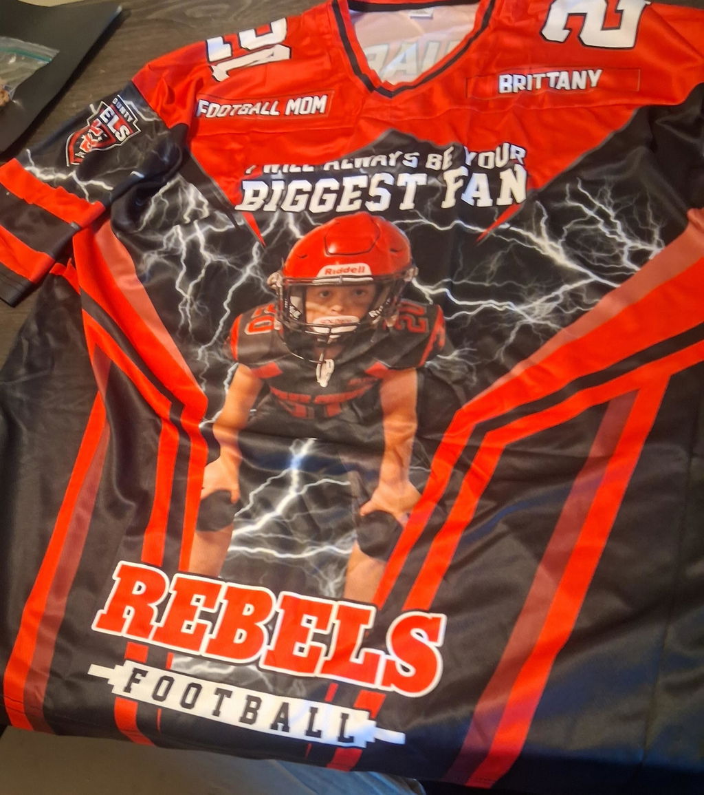 I Will Always Be Your Biggest Fan Custom Photo All Over Print Football Jersey For Football Mom Mama Sport Family H2511