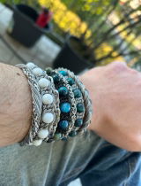 BRACCIALE PIETRE SIRIO SILVER/BLUE