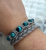 BRACCIALE PIETRE SIRIO SILVER/BLUE