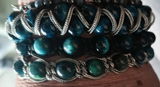BRACCIALE PIETRE SIRIO BLACK/BLUE