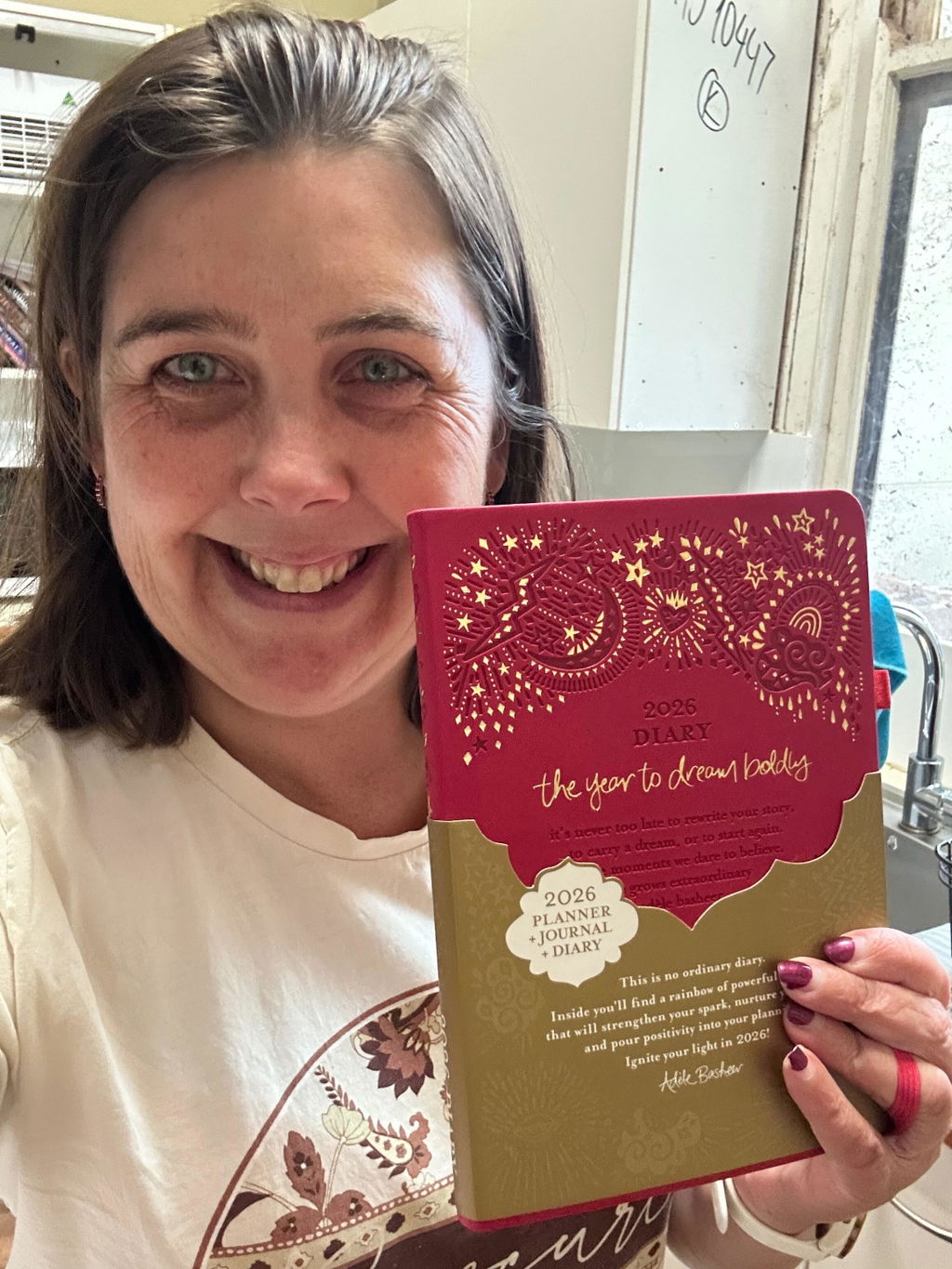 *LAST CHANCE* 2026 Diary Planner | Radiant Ruby Red | Year to Dream Boldly