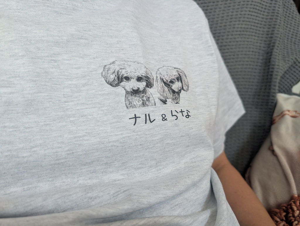 【名入れ＆写真入れ】うちの子 オリジナＴシャツ ル アート写真プリント お誕生日 クリスマス 母の日プレゼント ペット猫 犬 名入れ