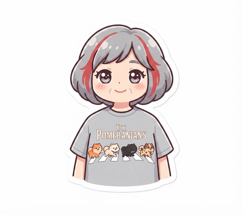 THE POMERANIANS | 横断歩道 ゆるかわ ポメラニアン パロディ Tシャツ【犬好き・愛犬家・イベント・プレゼントに最適】