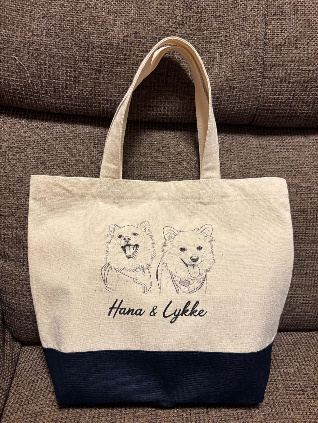 【名入れ＆写真入れ】うちの子 オリジナル トートバック お誕生日 クリスマス 母の日プレゼント ペット猫 犬 名入れ