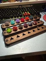 Wooden Dice Display Stand - Handcrafted
