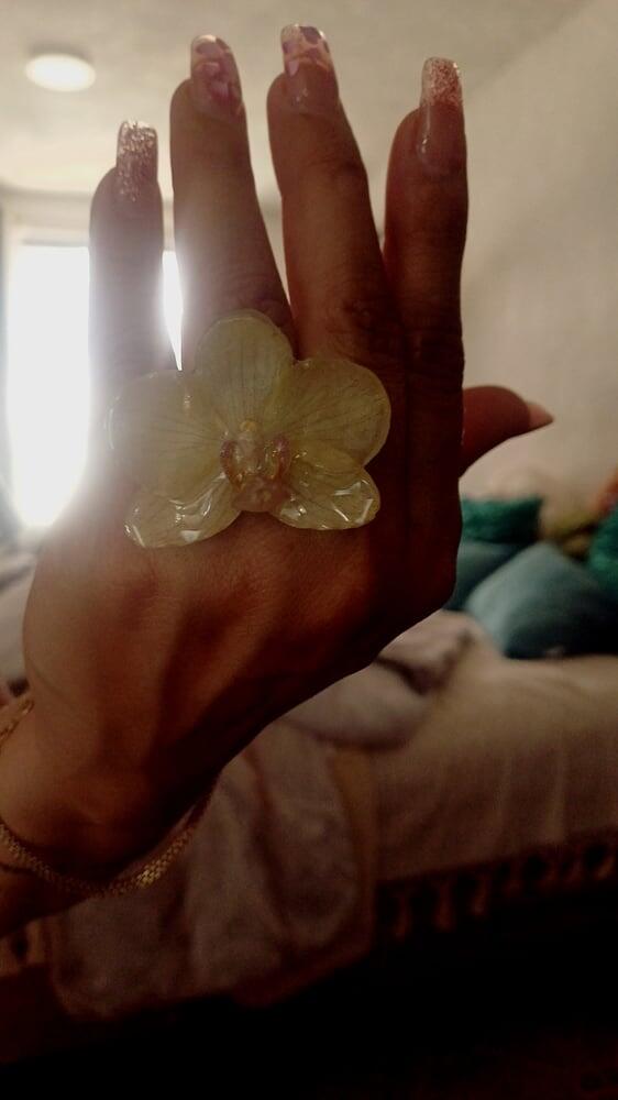 Anillo Mini Orquídea Amarilla