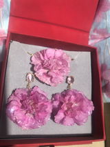 Aretes Clavel Rosa