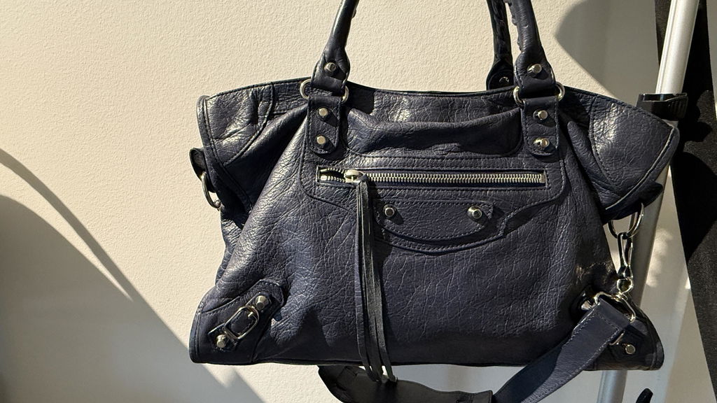 S/S 2016 Balenciaga City Bag Gris Chartreux Giant 12 Silver