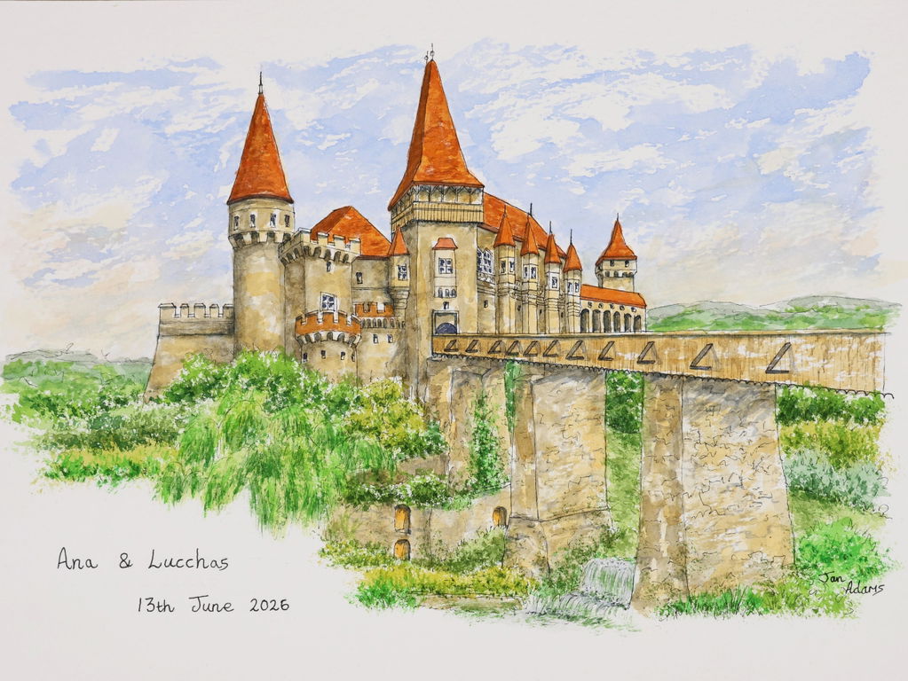 Wedding Venue Portraits in Watercolour