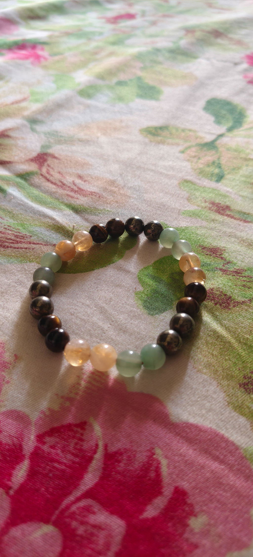 Money Magnet Fusion Band - Pyrite, Tiger Eye, Citrine & Aventurine Beads