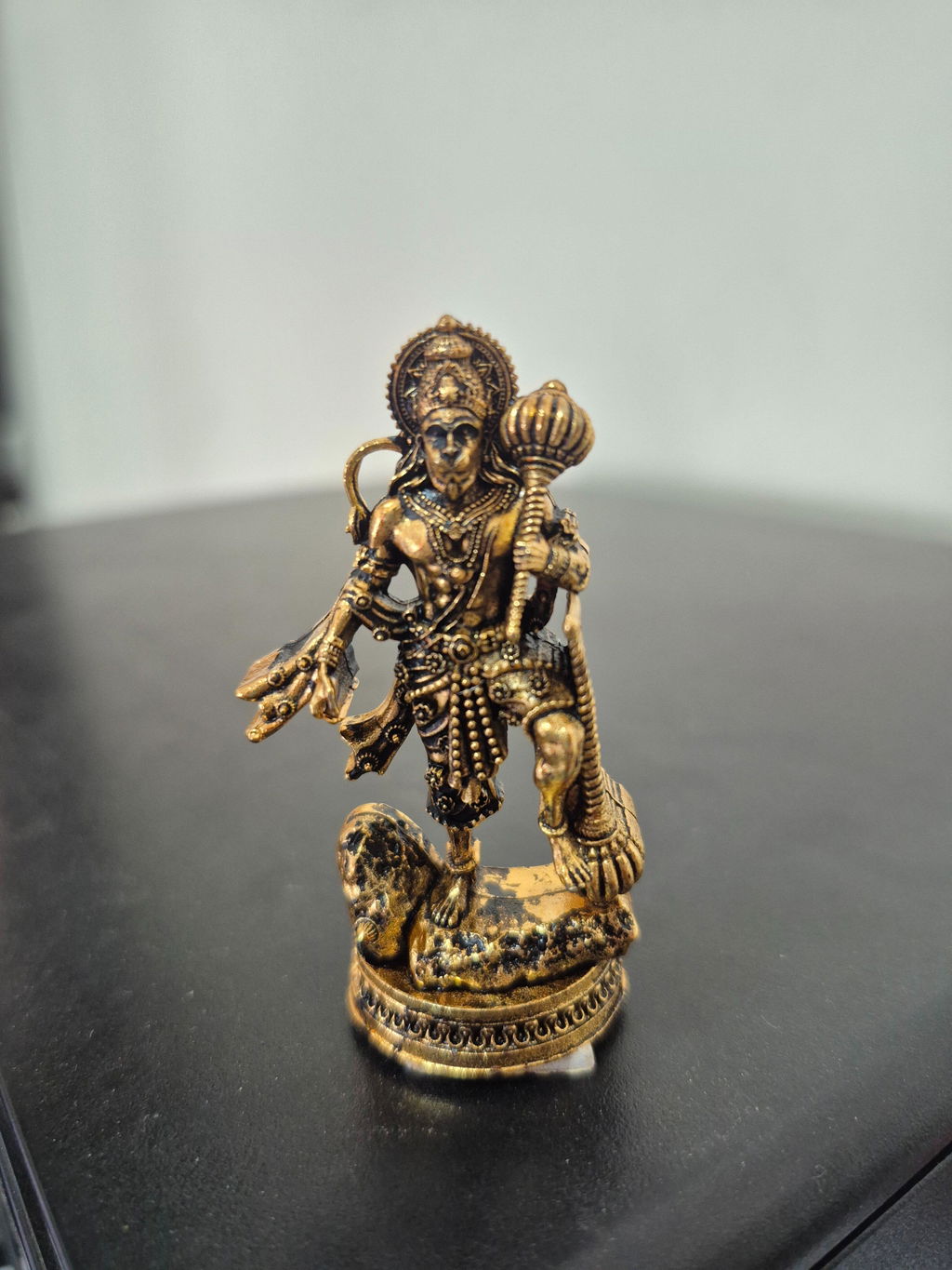 Gold Plated Hanuman Ji Idol for Car Dashboard