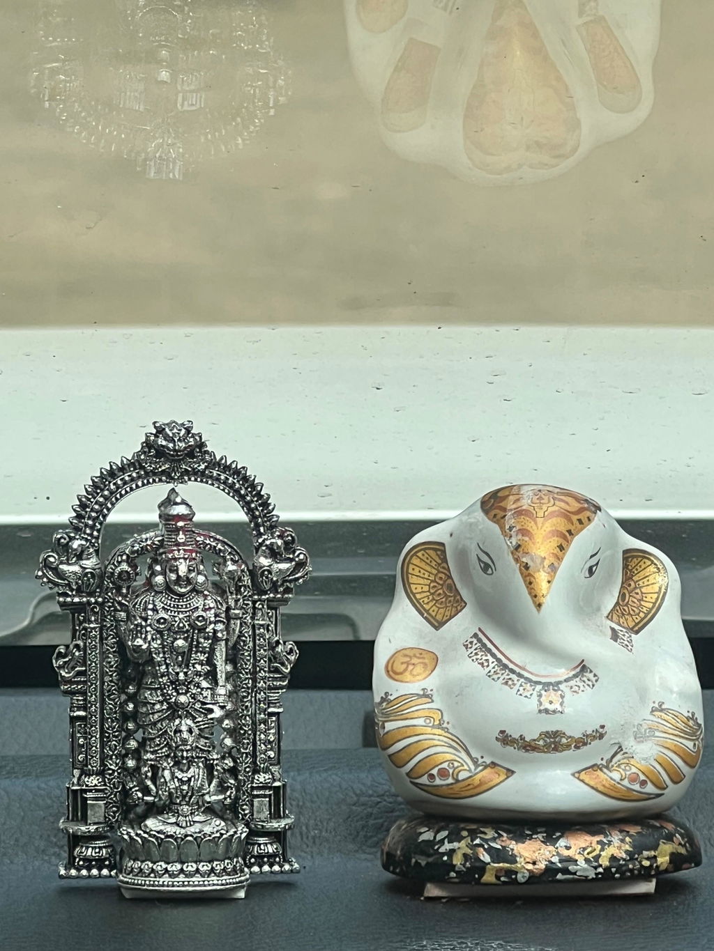 Silver Plated Lord Tirupati Bala Ji Idol for Car Dashboard