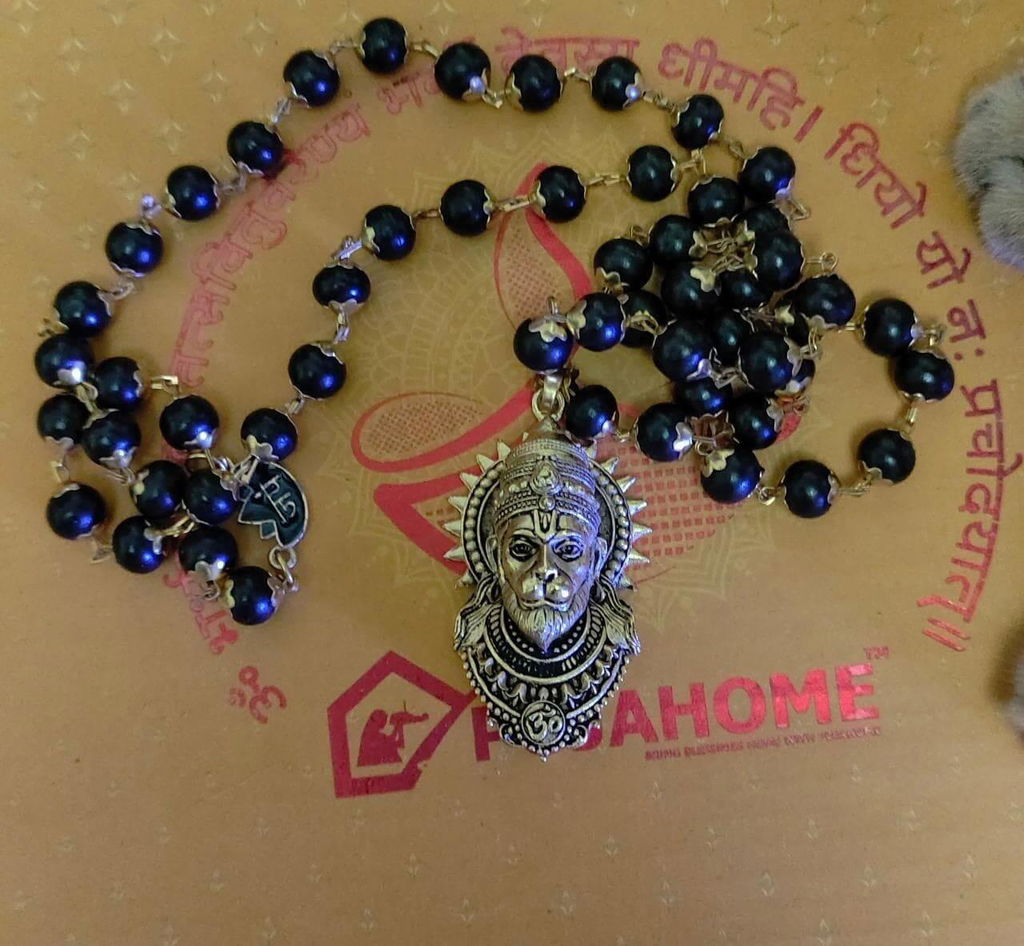 Gold Plated Bajrangbali Karungali Necklace
