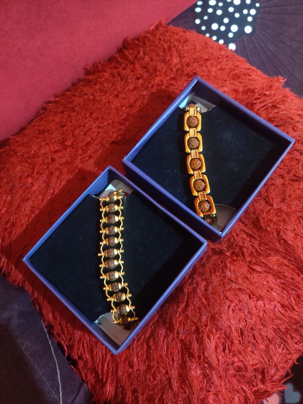 Gold Plated Modern + Essential Rudraksha Bracelet Combo