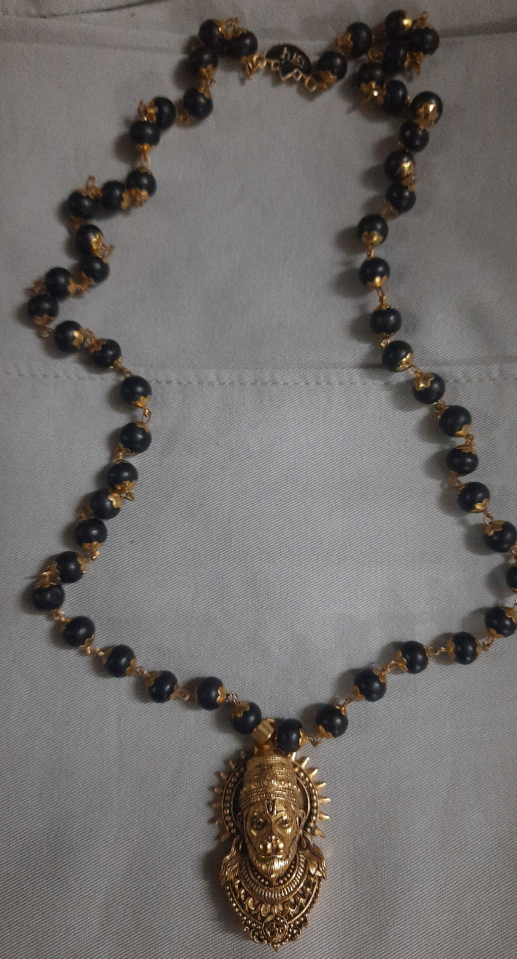 Gold Plated Bajrangbali Karungali Necklace