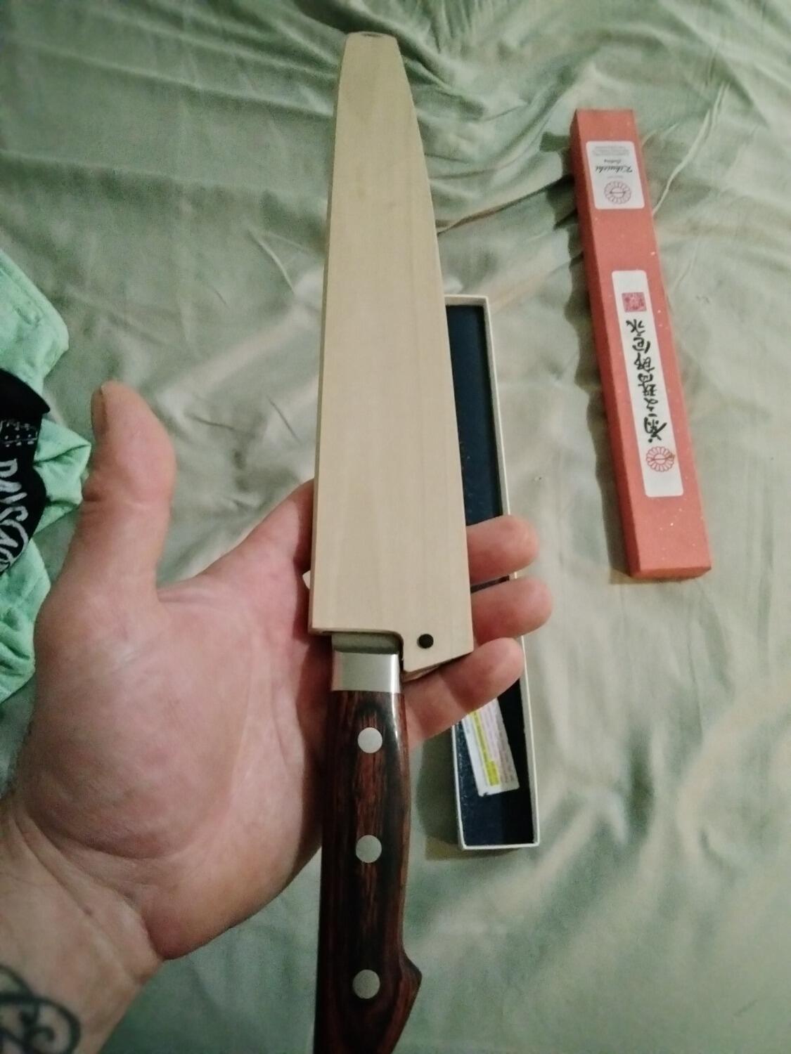 Magnolia Wooden Saha (Sheath) For Sujihiki | JapaneseChefsKnife.Com