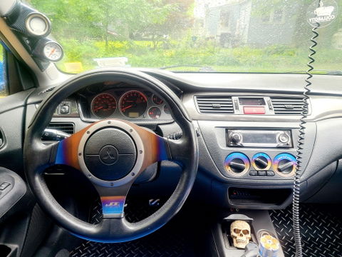 JDC Titanium HVAC Heater Control Overlays | Mitsubishi Evo 8/9