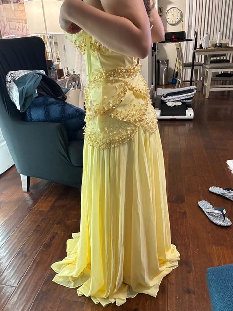 Elegant Beaded Strapless Evening Dress SS286