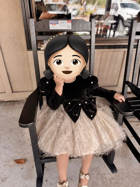 Black Velvet Princess Girl Dress for Birthday Pageant J724