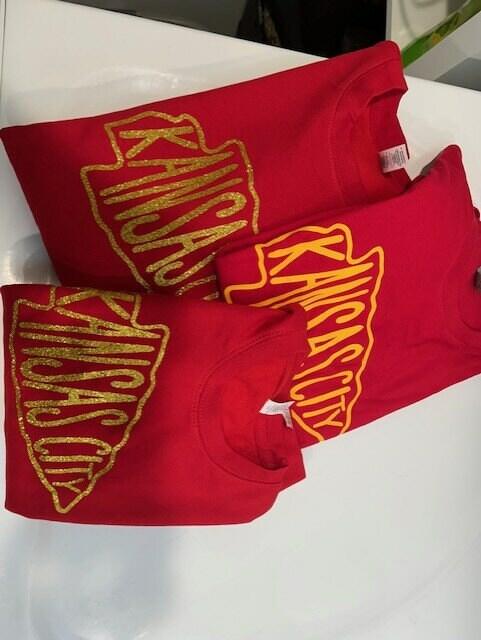 Kids & Mommy Kansas City Arrowhead Red Sweatshirt | Perfect for Game Day! | Soft!