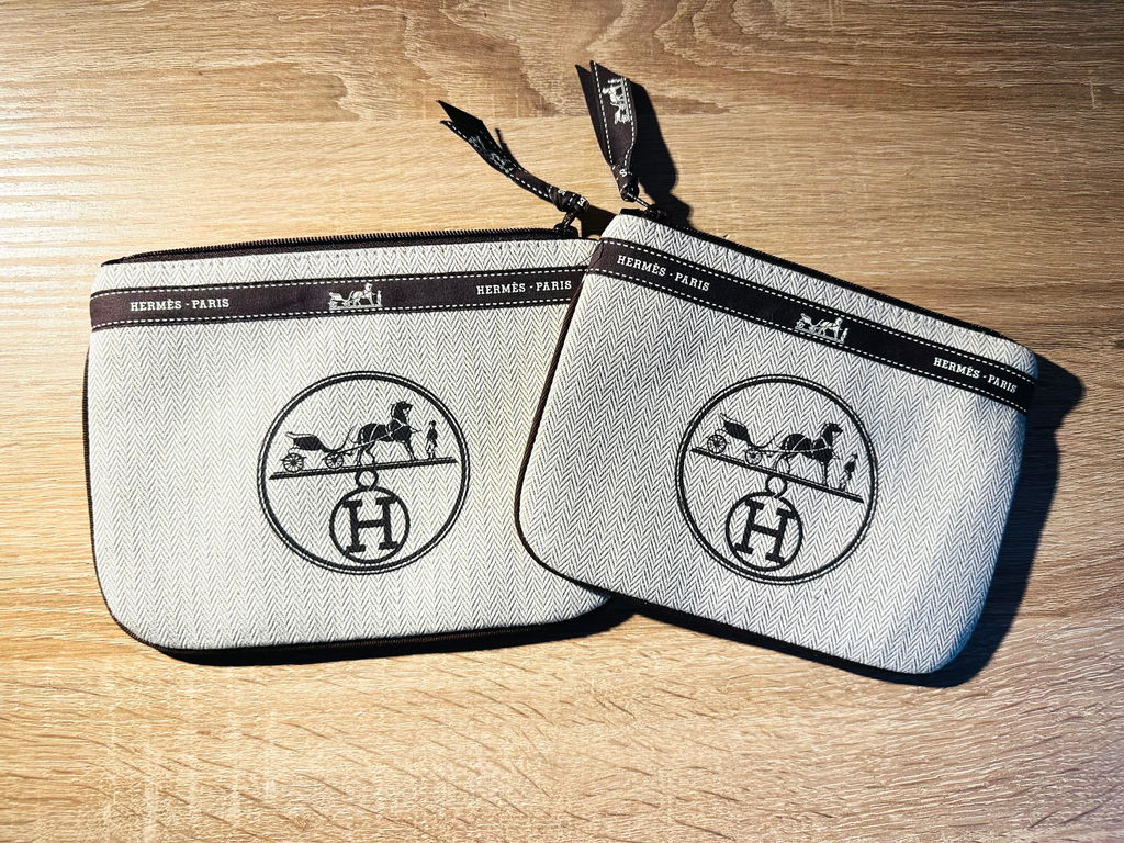 Upcycled Hermes Dust Bag-Coin Purse