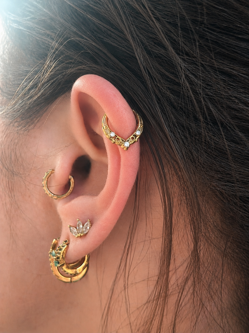 Photo de cliente : Anneau Piercing Titane Zircon - Orion