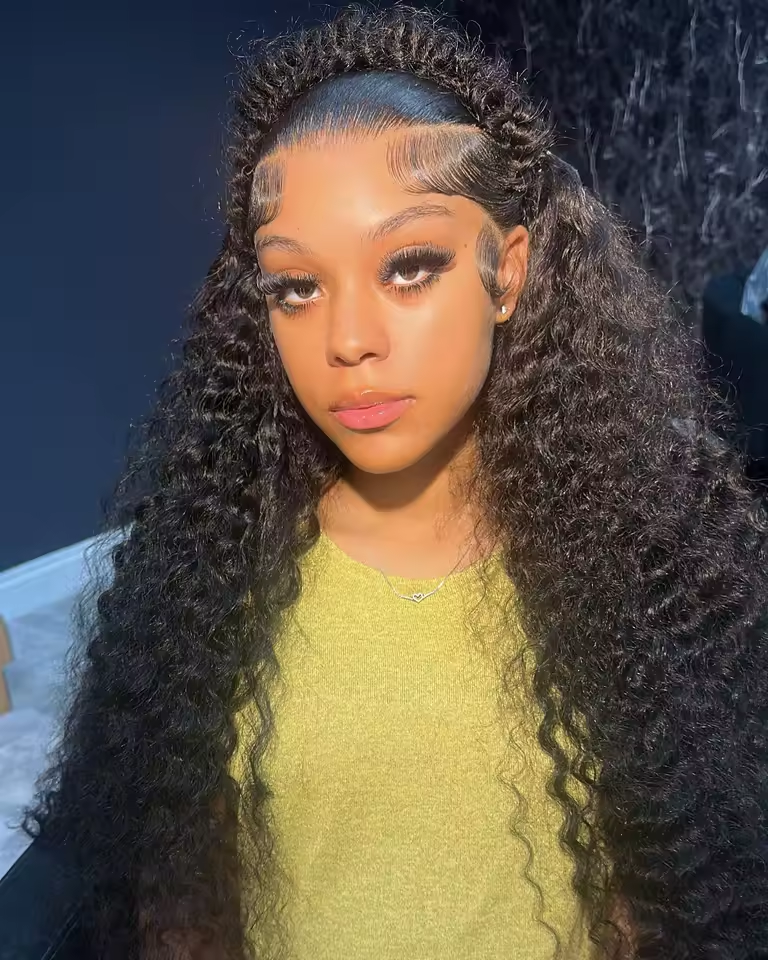 Curly Pre-Cut Lace Pre-Plucked Bleached Knots Wear & Go Glueless Wig Flash Sale
