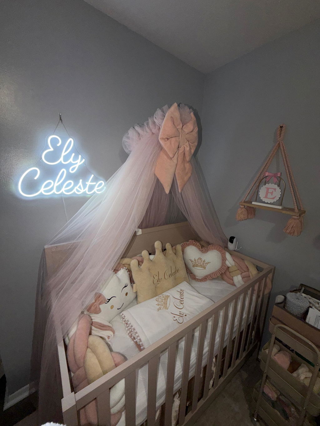 Luxury Baby Crib Set - Blush Nursery Decor