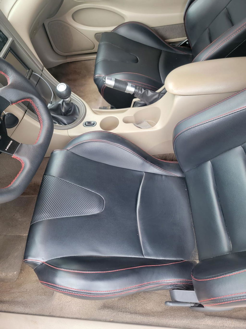 KARNOX Legacy X 8005 Universal Racing Seats Pair - Beige Diamond