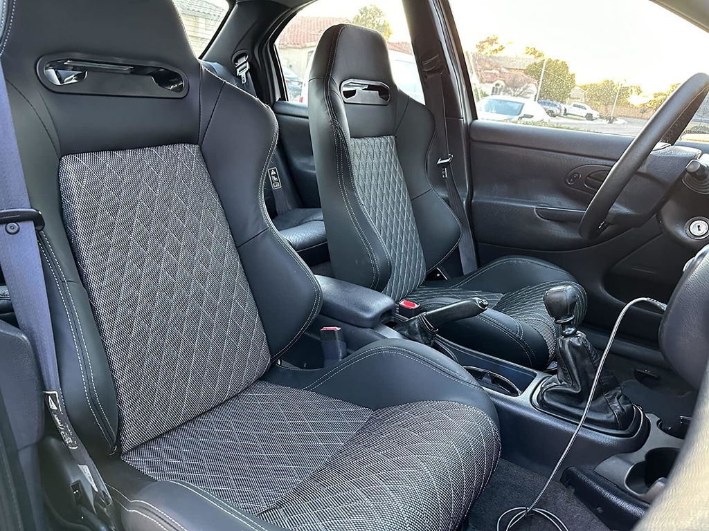 KARNOX Legacy X 8005Y Racing Bucket Seats Pair - White Vector Edition