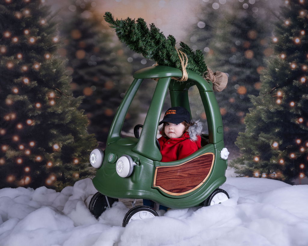 Christmas tree farm backdrop