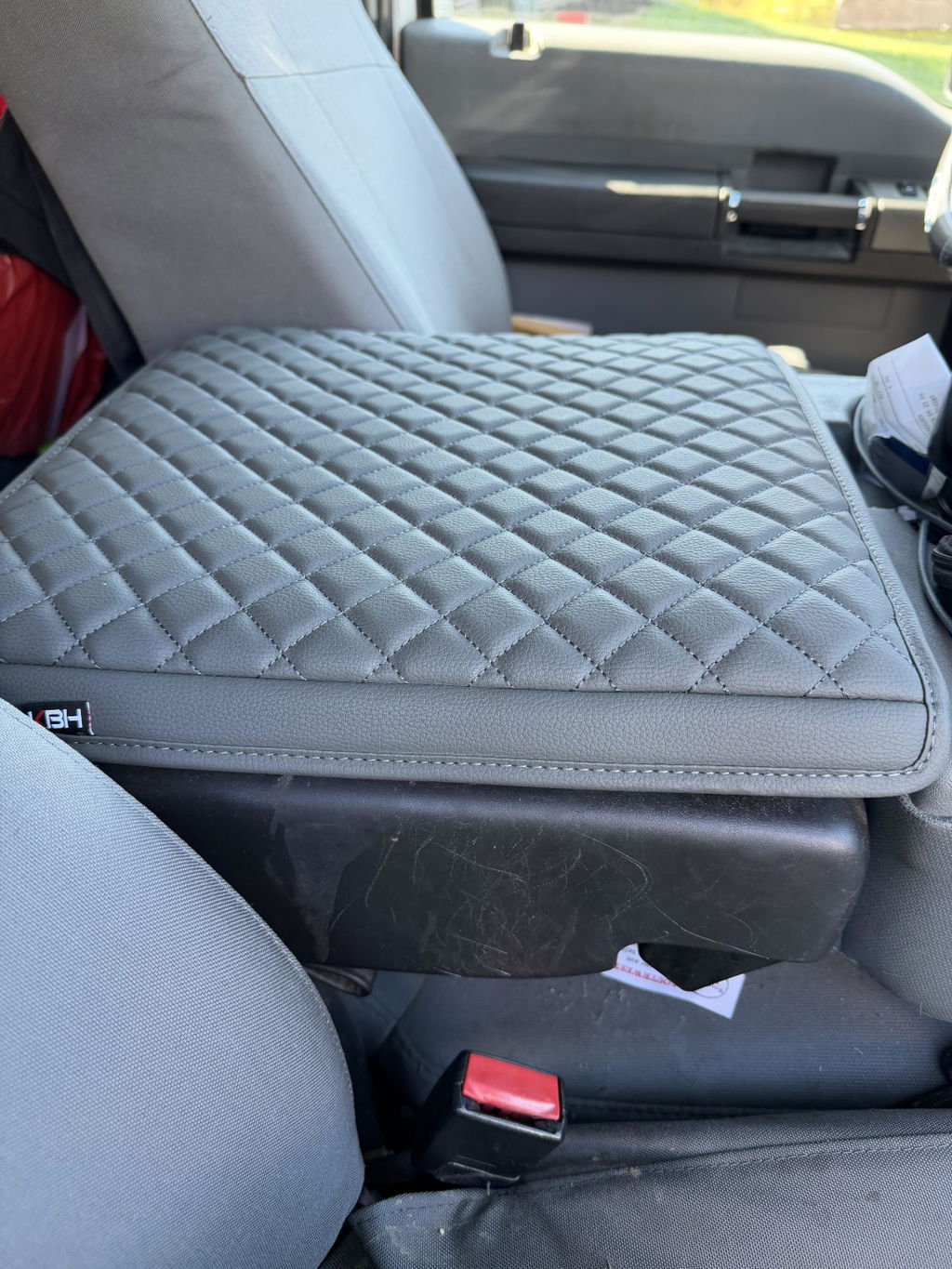 Center Console Armrest Cover Pad for Jump Seat 2011-2016 Ford F250 F350 F450 Super Duty