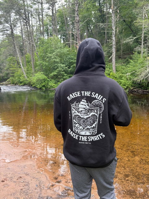 Raise The Sails Black Heavyweight Hoodie